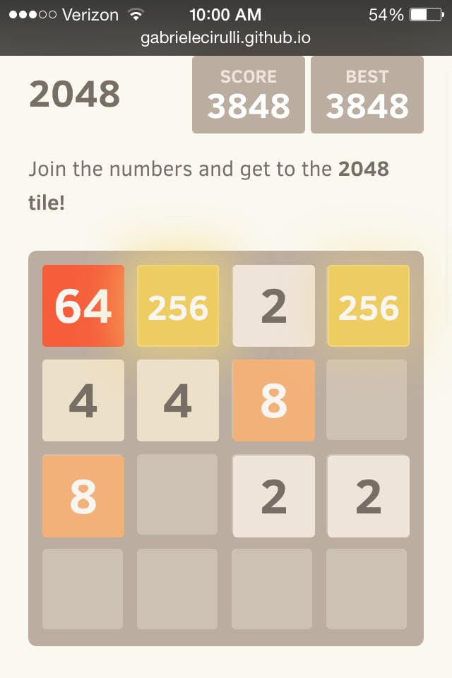 how to win at 2048