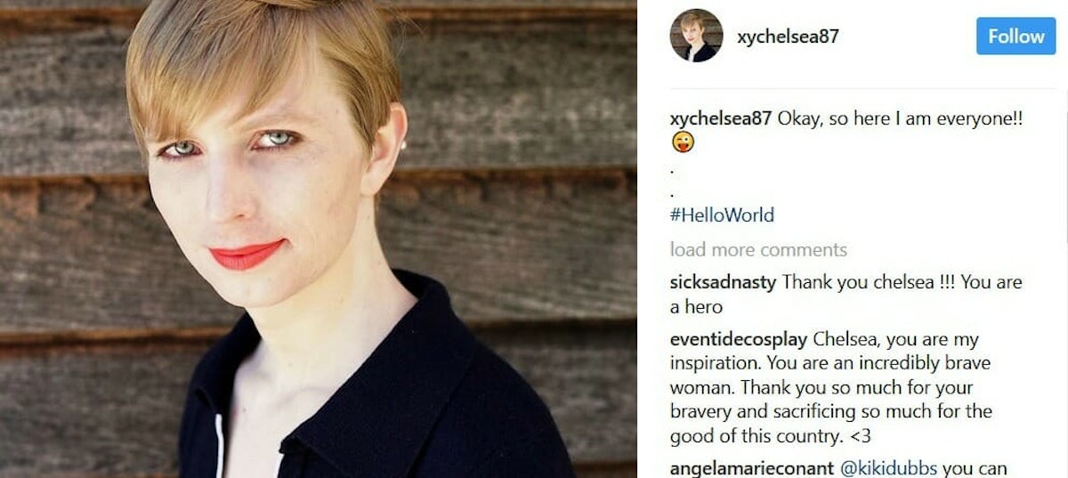 Chelsea Manning new Instagram photo