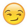 snapchat emojis: smirking face emoji