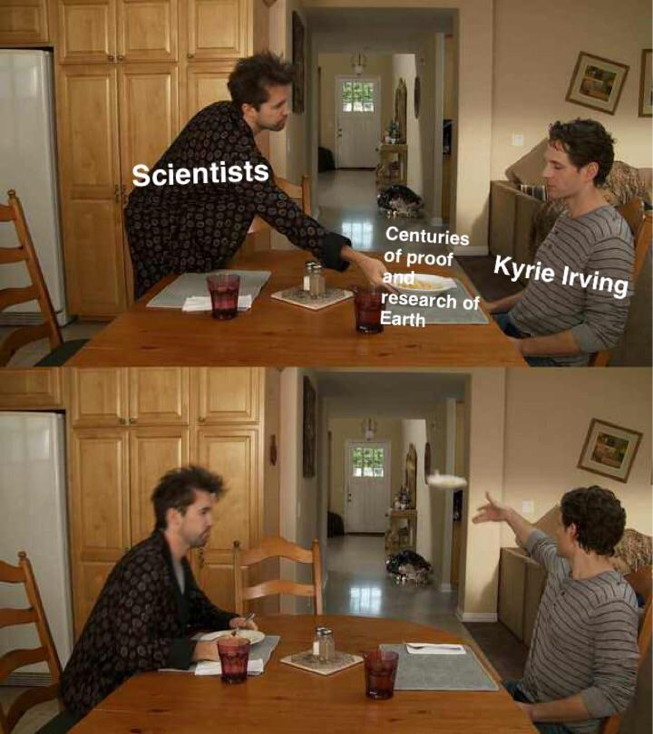 kyrie irving always sunny food throwing meme