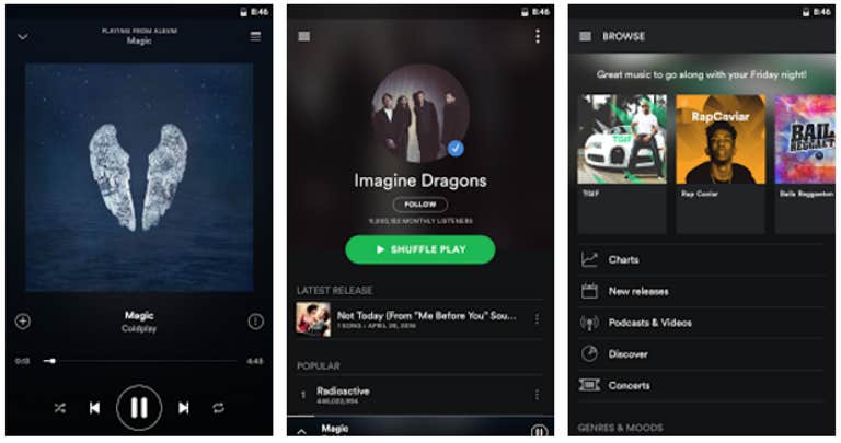 music player for android: spotify