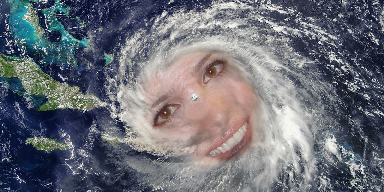 Hurricane Irma with Ivanka Trump face