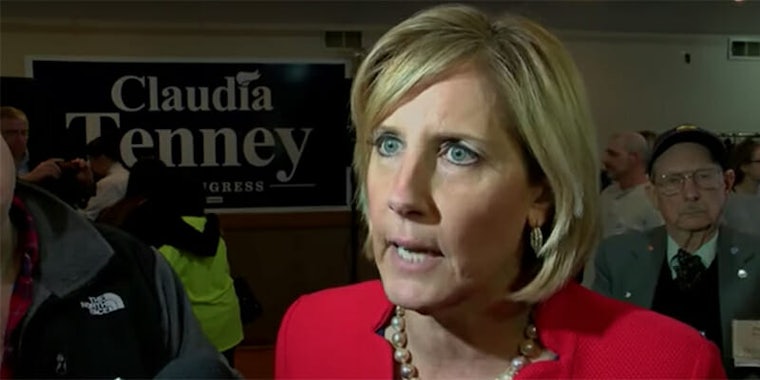 Rep. Claudia Tenney walked away from an interview when she was asked about her statement that many mass shooters 'end up being Democrats.'