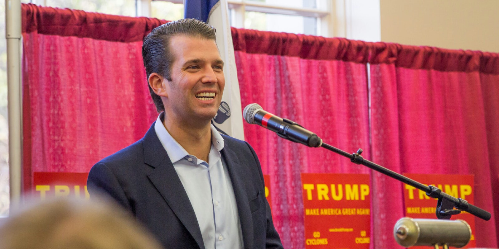 Donald Trump Jr. stirred conspiracy theories that people in the 'highest levels of government' don't want to let 'America be America.'