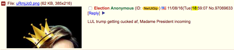 archived thread 4chan election night