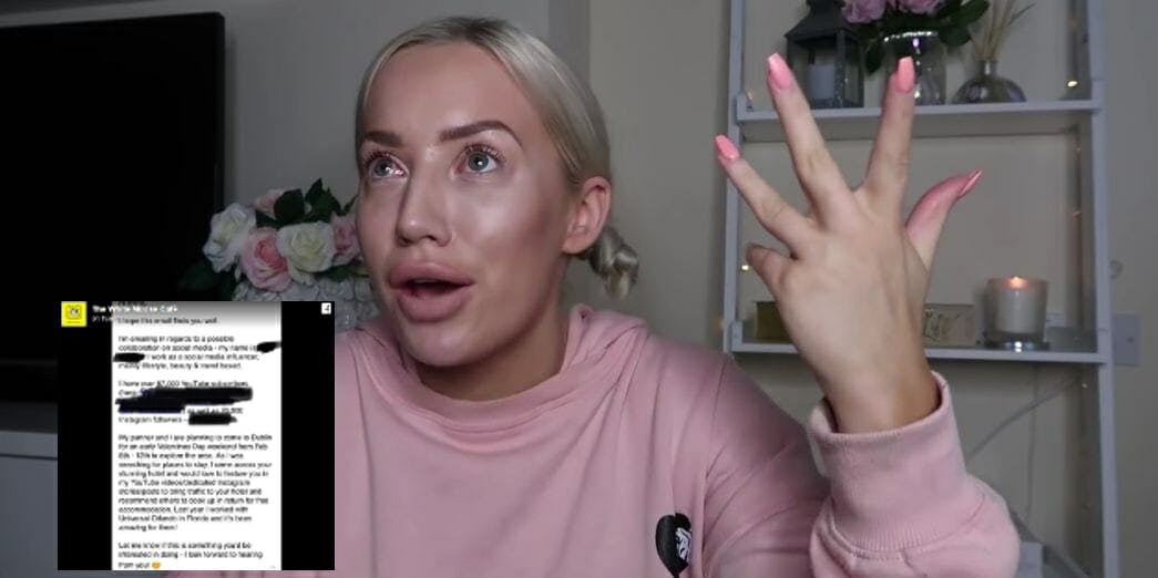 YouTuber Elle Darby Asks for Free Hotel, Owner Bans All Bloggers