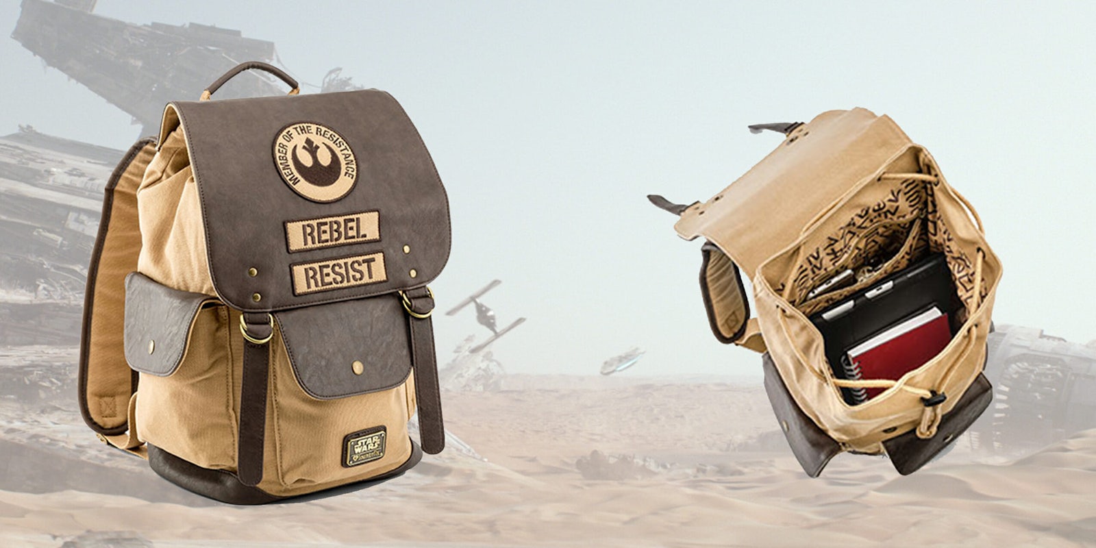 star wars rebel canvas backpack