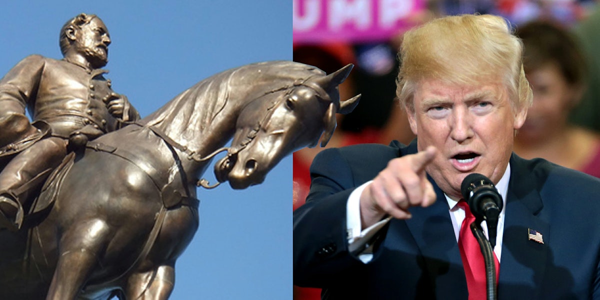 A Confederate statue and Donald Trump