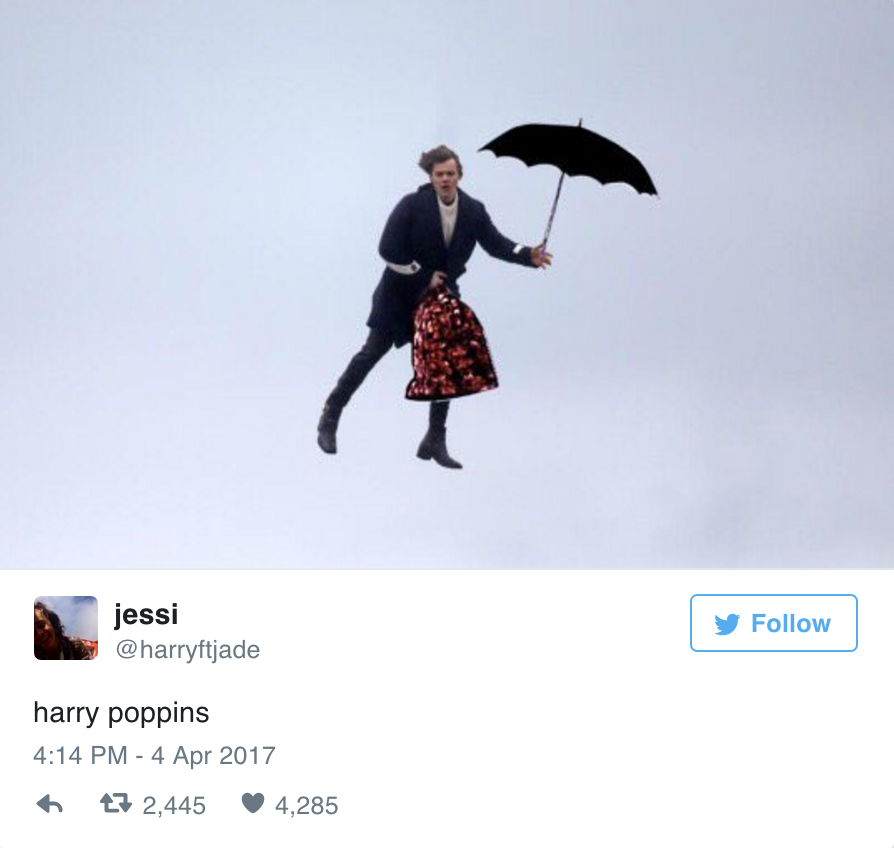 Flying Harry Styles meme