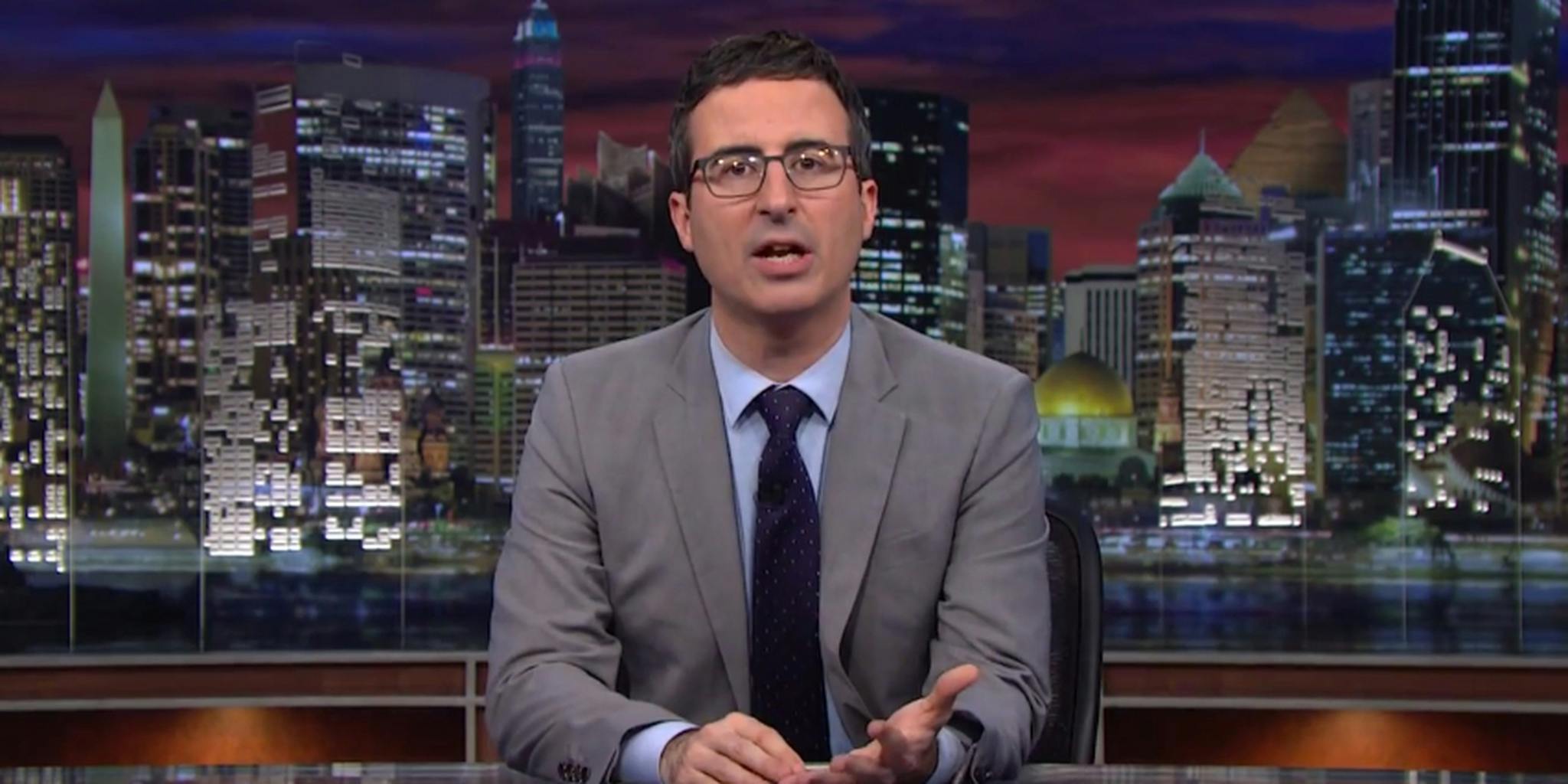 John Oliver's fireworks bit is explosively funny