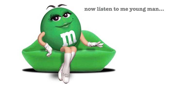 Green M&M meme takes over the internet.