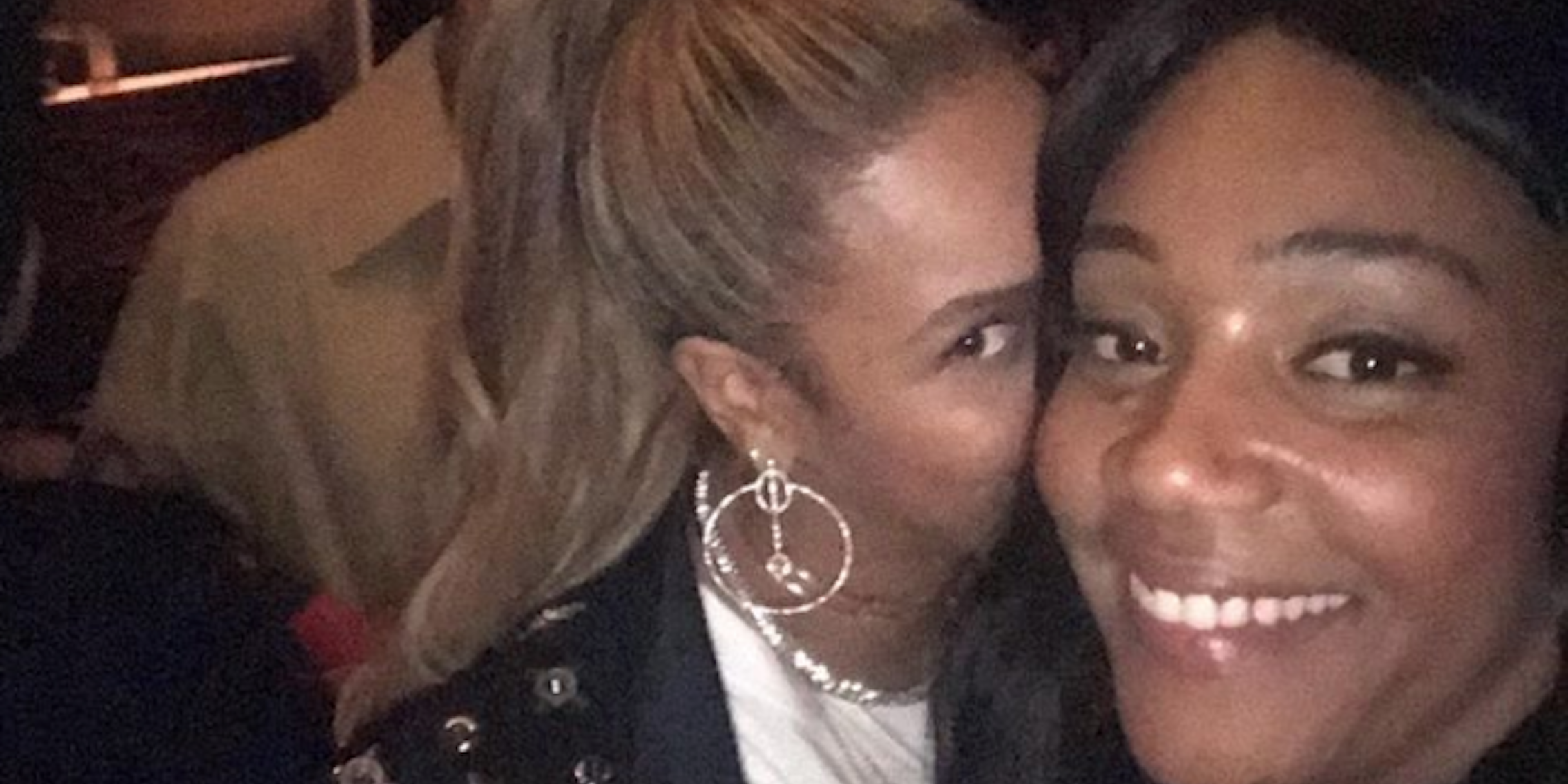Tiffany Haddish and Beyonce smile in a selfie