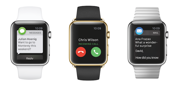 Three Apple Watch faces