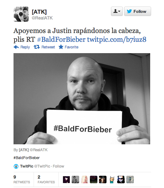 justin bieber fans shave their heads