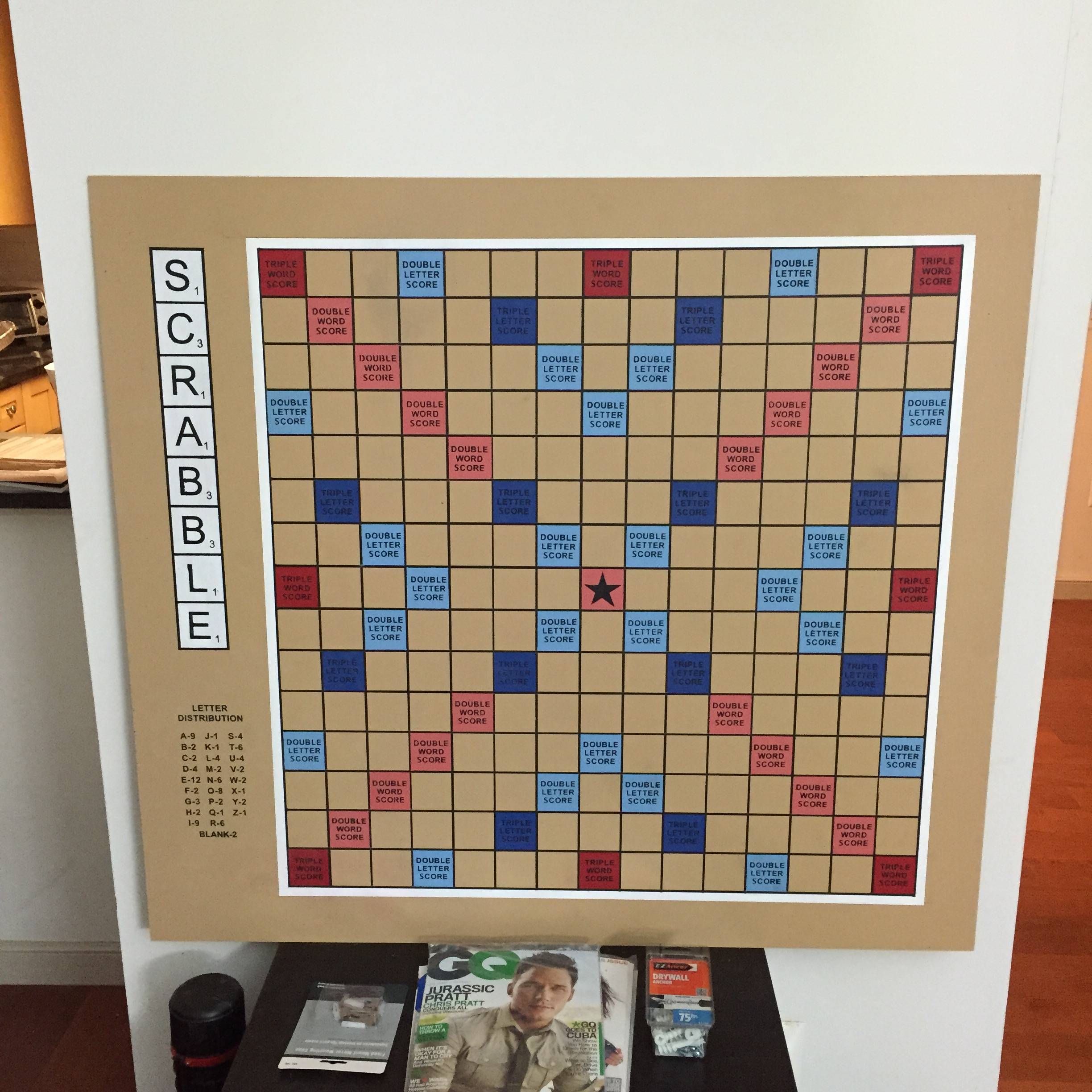 Scrabble Fan Creates A Giant Magnetic Board Game For His Wall