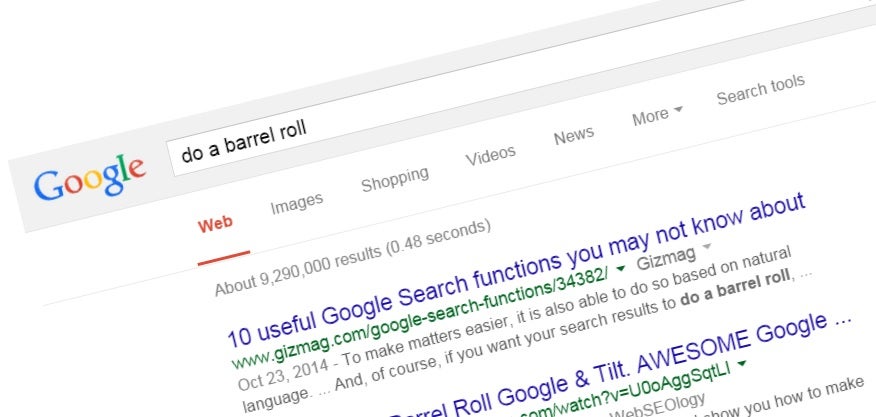 Les Easter Eggs de Google : Do a barrel roll - Neper