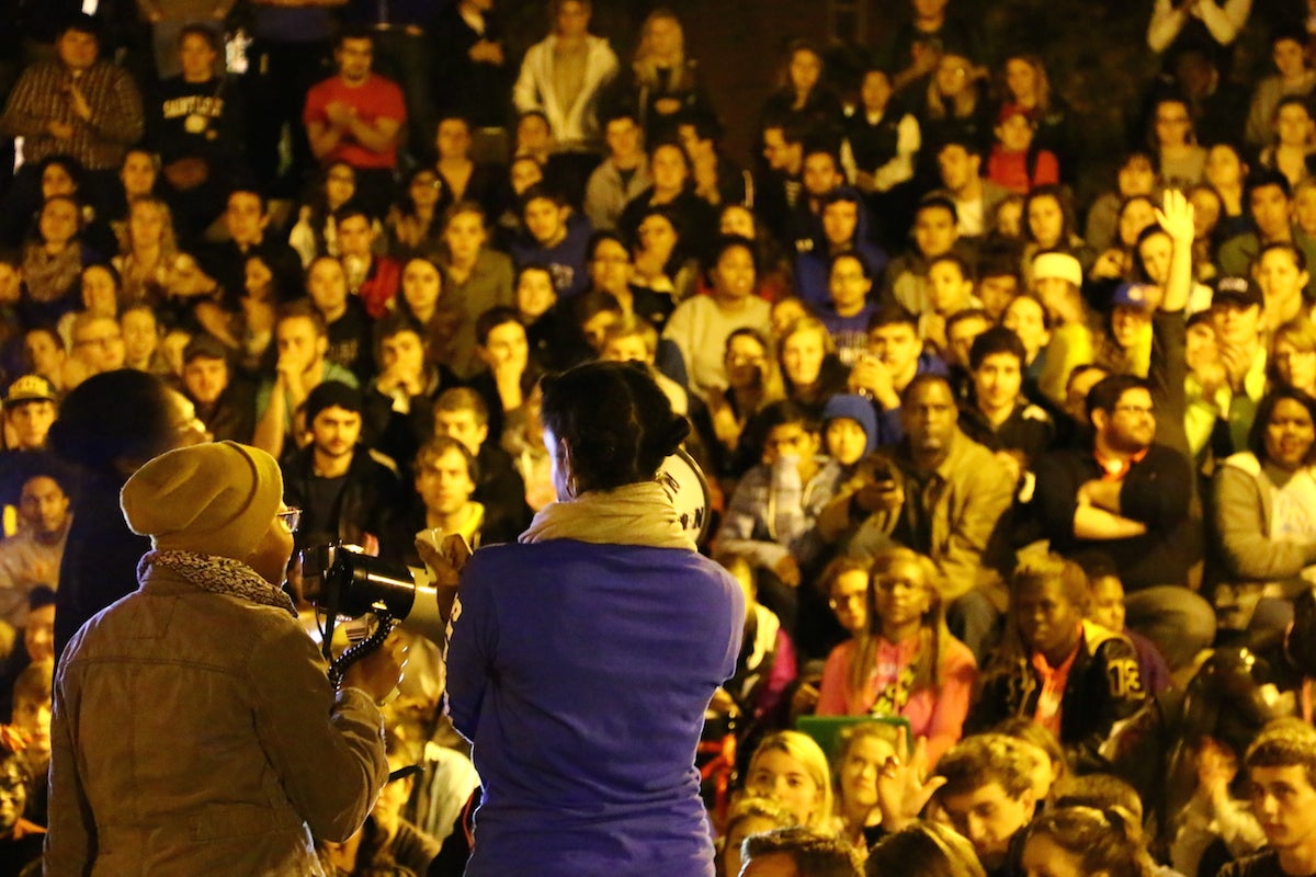 Ferguson October march St. Louis University