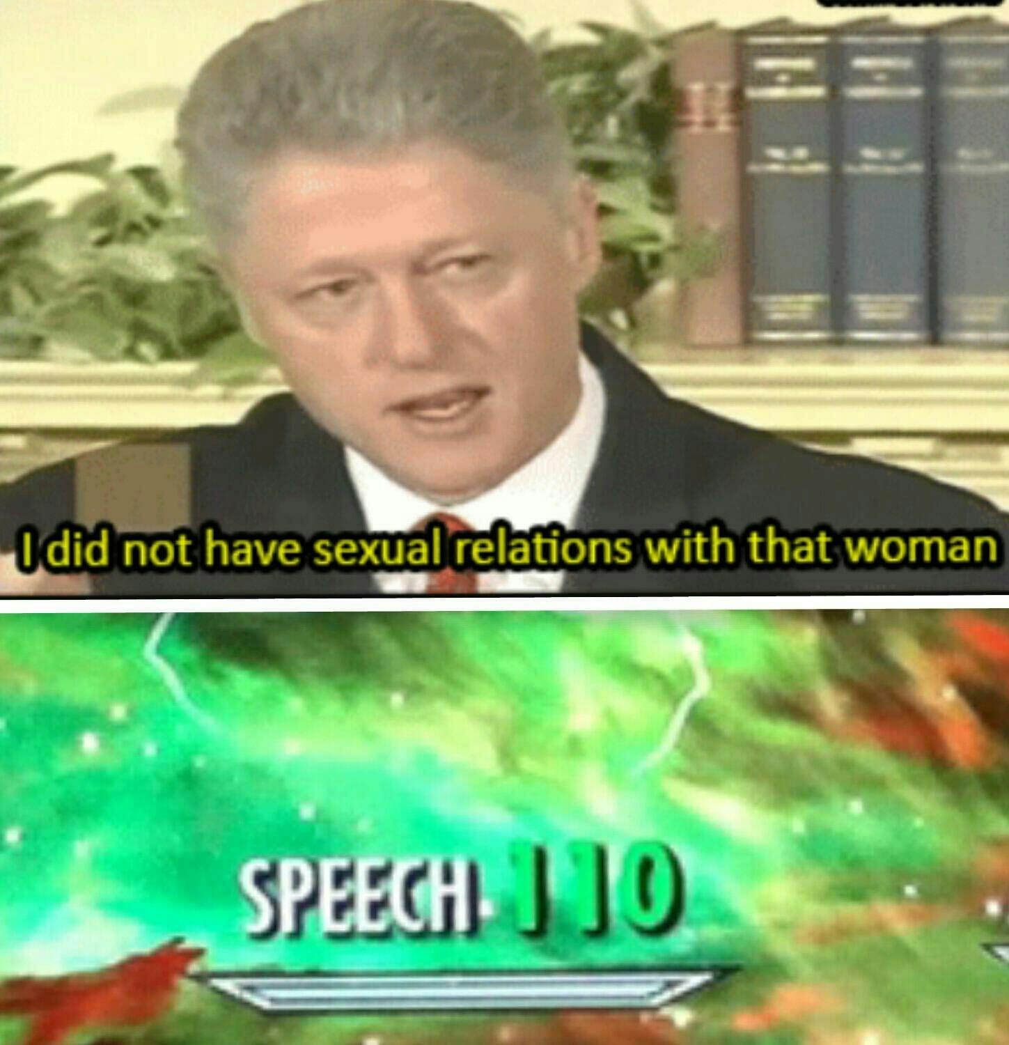 bill clinton skyrim speech meme