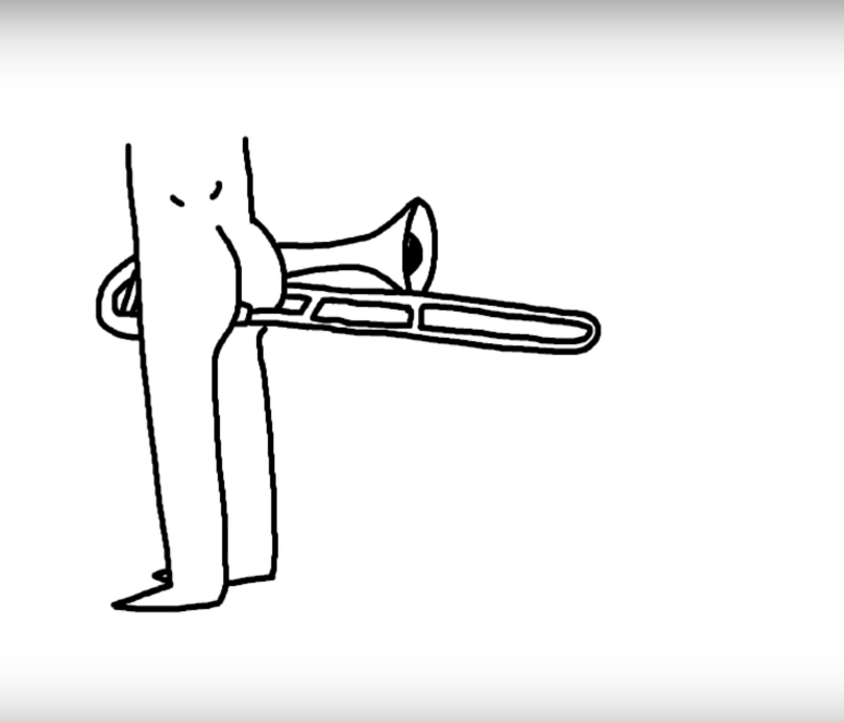 farting into trombone